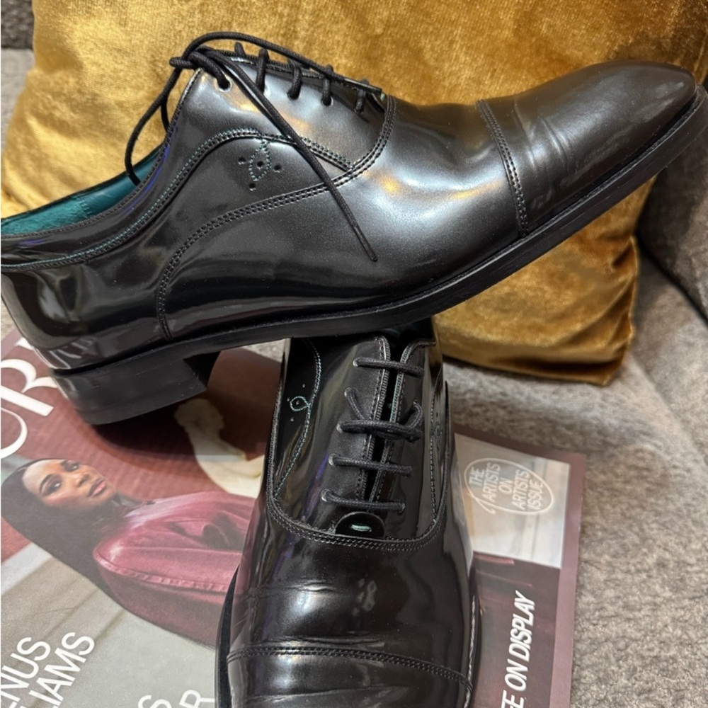 Men's Black Leather Dress Shoes